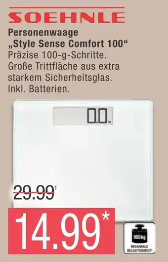 Marktkauf Soehnle personenwaage style sense comfort 100 Angebot