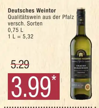 Marktkauf Deutsches weintor qualitätswein aus der pfalz Angebot