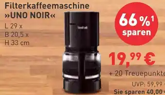 Marktkauf Filterkaffeemaschine uno noir Angebot