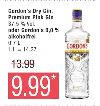 Marktkauf Gordon's gordon's dry gin, premium pink gin Angebot