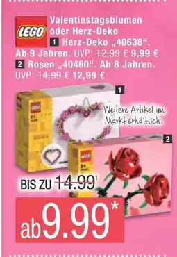 Marktkauf Lego valentinstagsblumen oder herz-deko Angebot