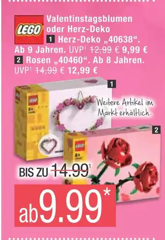 Marktkauf Lego valentinstagsblumen oder herz-deko Angebot