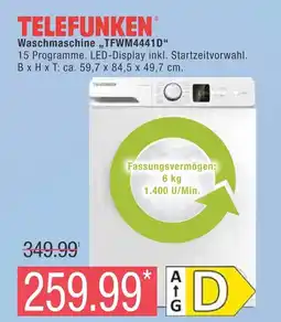 Marktkauf Telefunken waschmaschine tfwm4441d Angebot