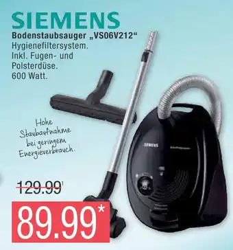 Marktkauf Siemens bodenstaubsauger vs06v212 Angebot