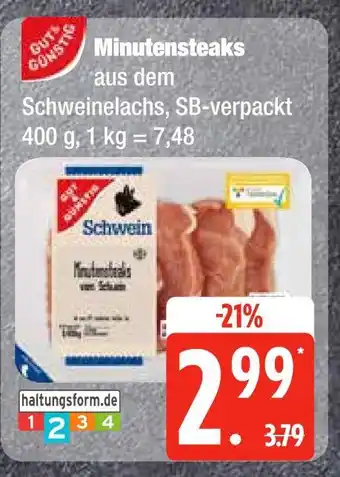 Edeka Schwein minutensteaks Angebot