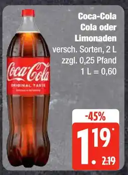 Edeka Coca-cola cola oder limonaden Angebot