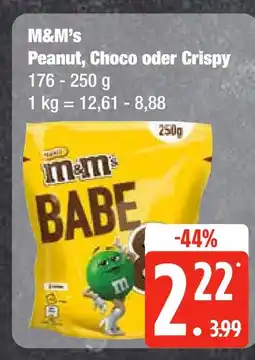 Edeka M&m's peanut, choco oder crispy Angebot