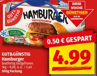 nah & gut GUT&GÜNSTIG Hamburger Angebot