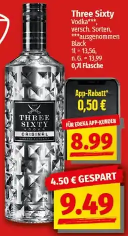 nah & gut Three Sixty Vodka Angebot