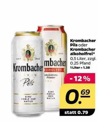 NETTO Krombacher Pils oder alkoholfrei 0,5 Liter Angebot