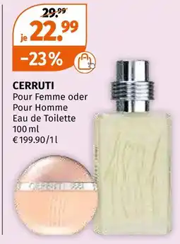 Müller Cerruti eau de toilette Angebot