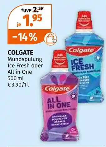 Müller Colgate mundspülung ice fresh oder all in one Angebot