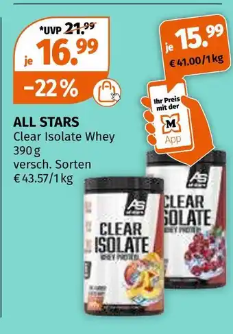 Müller All stars clear isolate whey Angebot