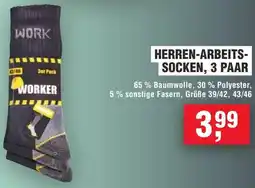 Handelshof Work herren-arbeitssocken, 3 paar Angebot