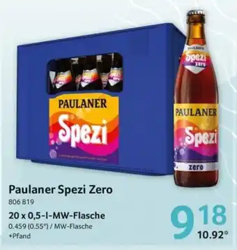 Selgros Paulaner Spezi Zero Angebot