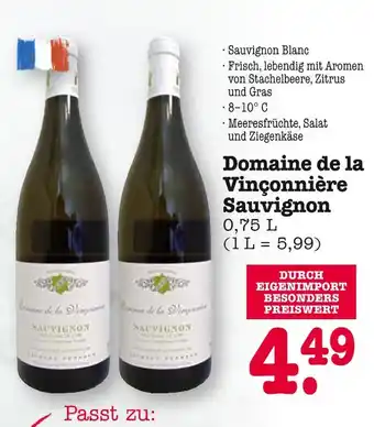 E-Center Domaine de la vinçonnière sauvignon Angebot