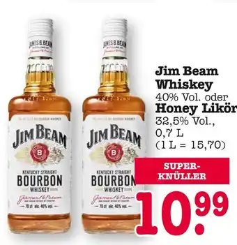 E-Center Jim beam whiskey oder honey likör Angebot