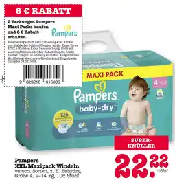 E-Center Pampers xxl maxipack windeln Angebot