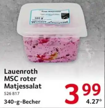 Selgros Lauenroth MSC roter Matjessalat Angebot