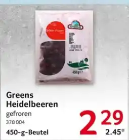 Selgros Greens Heidelbeeren Angebot