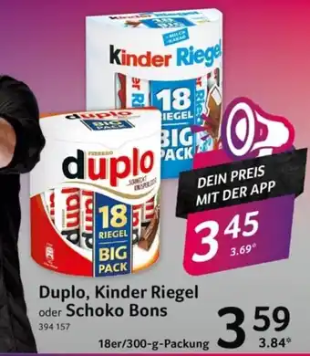 Selgros Duplo, Kinder Riegel oder Schoko Bons Angebot