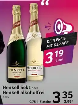 Selgros Henkell Sekt oder Henkell alkoholfrei Angebot