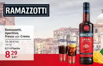 Selgros Ramazzotti, Aperitivo, Fresco oder Crema Angebot