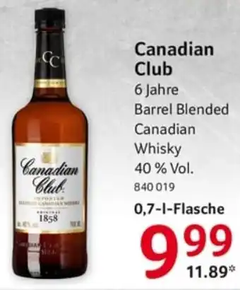 Selgros Canadian Club 6 Jahre Barrel Blended Whisky Angebot