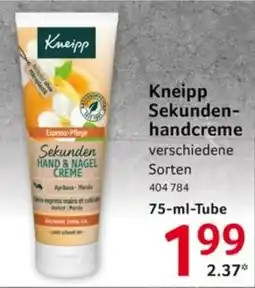 Selgros Kneipp Sekundenhandcreme Angebot