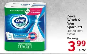 Selgros Zewa Wisch & Weg Sparblatt Angebot