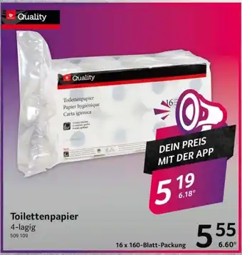 Selgros Quality Toilettenpapier Angebot