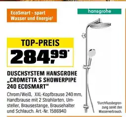 OBI DUSCHSYSTEM HANSGROHE CROMETTA S SHOWERPIPE 240 ECOSMART" Angebot