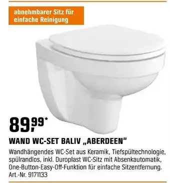 OBI WAND WC-SET BALIV,,ABERDEEN" Angebot