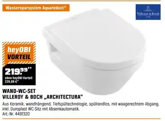 OBI Villeroy & Boch WAND-WC-SET „ARCHITECTURA" Angebot