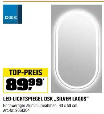 OBI LED-LICHTSPIEGEL DSK,,SILVER LAGOS" Angebot