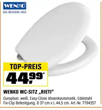 OBI WENKO WC-SITZ „RIETI" Angebot