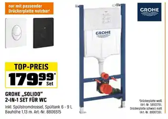 OBI GROHE 2-IN-1 SET FÜR WC ,,SOLIDO" Angebot