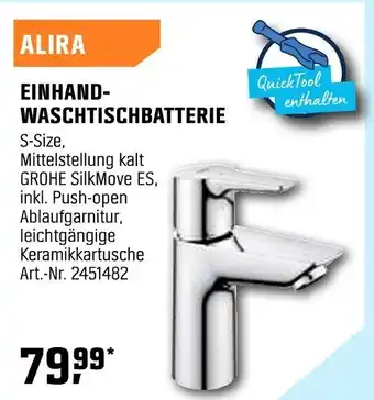 OBI GROHE EINHAND- WASCHTISCHBATTERIE ALIRA Angebot