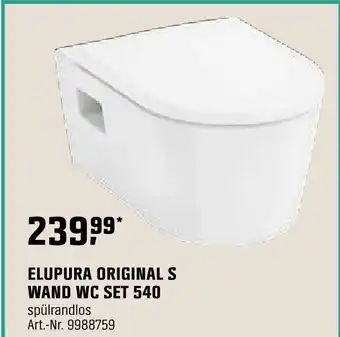 OBI hansgrohe ELUPURA ORIGINAL S WAND WC SET 540 Angebot