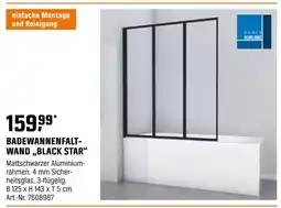 OBI BADEWANNENFALT- WAND,,BLACK STAR" Angebot