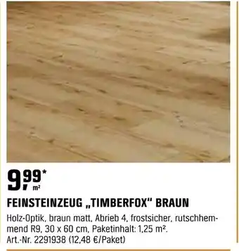 OBI FEINSTEINZEUG „TIMBERFOX" BRAUN Angebot