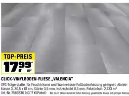 OBI CLICK-VINYLBODEN-FLIESE „VALENCIA" Angebot