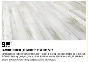 OBI LAMINATBODEN „COMFORT" PINE GRIZZLY Angebot