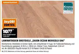 OBI Krono Original LAMINATBODEN BREITDIELE „SAXON OCEAN MERIGOLD OAK" Angebot