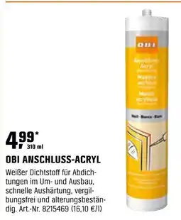 OBI OBI ANSCHLUSS-ACRYL Angebot