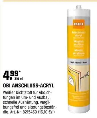 OBI OBI ANSCHLUSS-ACRYL Angebot