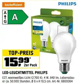 OBI LED-LEUCHTMITTEL PHILIPS Angebot