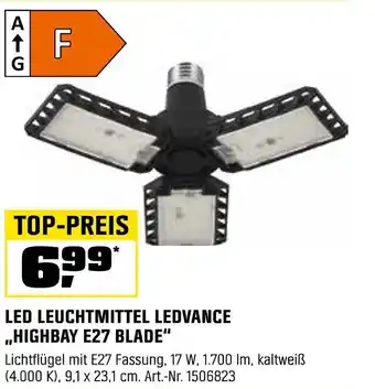 OBI LED LEUCHTMITTEL LEDVANCE ,,HIGHBAY E27 BLADE" Angebot