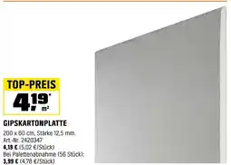 OBI GIPSKARTONPLATTE Angebot