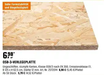 OBI OSB-3-VERLEGEPLATTE Angebot